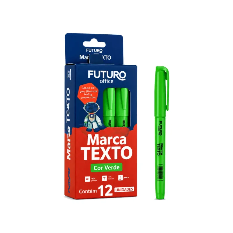 Marca Texto Verde - 12 Unds - Futuro