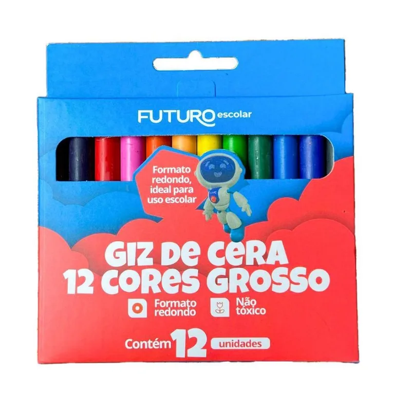 Big Giz De Cera Grosso - Gizão Jumbo 12 Cores