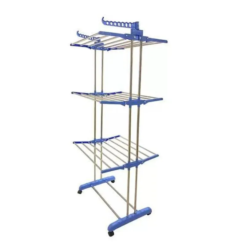 Varal Vertical De Chão 3 Andares Em Metal 170x126x64cm