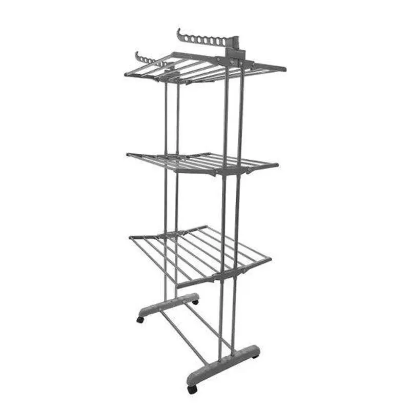 Varal Vertical De Chão 3 Andares Em Metal 170x126x64cm
