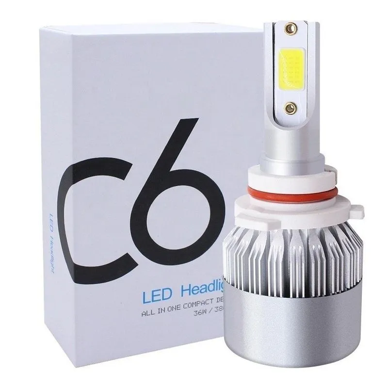 Par Lâmpadas Ultra Led Full Hb4 9006 C6 Super Branca