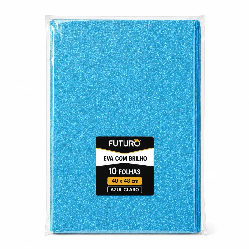 EVA Brilho 40x48 Azul Claro - 10 Fls - Futuro