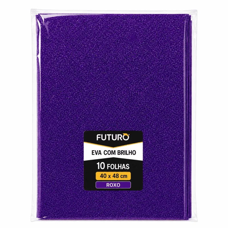 EVA Brilho 40x48 Roxo - 10 Fls - Futuro