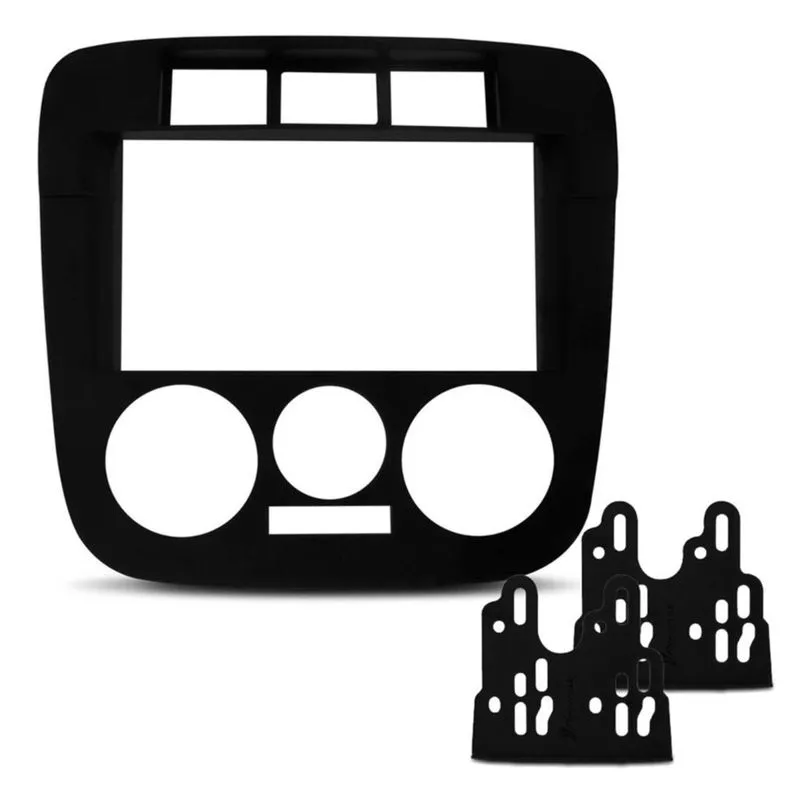 Moldura de Rádio 2 Din Gol/Parati/Saveiro 06/08 Preta Japonês