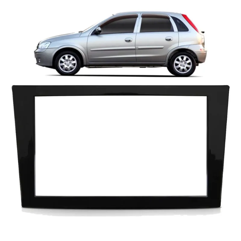 Moldura 2DIN Corsa 02/.. Montana E Meriva 03/.. Black Piano