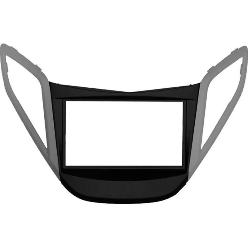 Moldura de rádio 2 din hb20 12/ preto difusor de ar cinza sem rádio original chinês