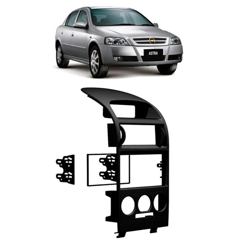 Moldura de Rádio 2 din astra hatch e sedan 2/4p 99/12 preta ar condicionado analógico japonês e chinês