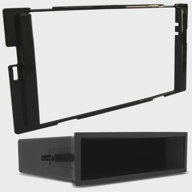 Moldura De Painel 1 Din 2 Din March Versa Sentra 2015 a 2021 Black Piano
