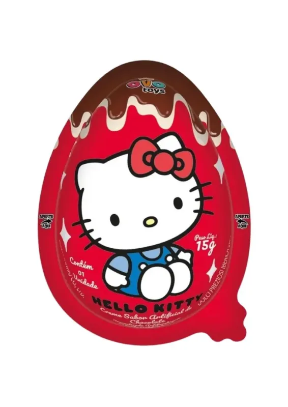 ROYAL TOYS OVO HELLO KITTY AND FRIENDS 15g - Ovo surpresa de chocolate. Origem: Brasil