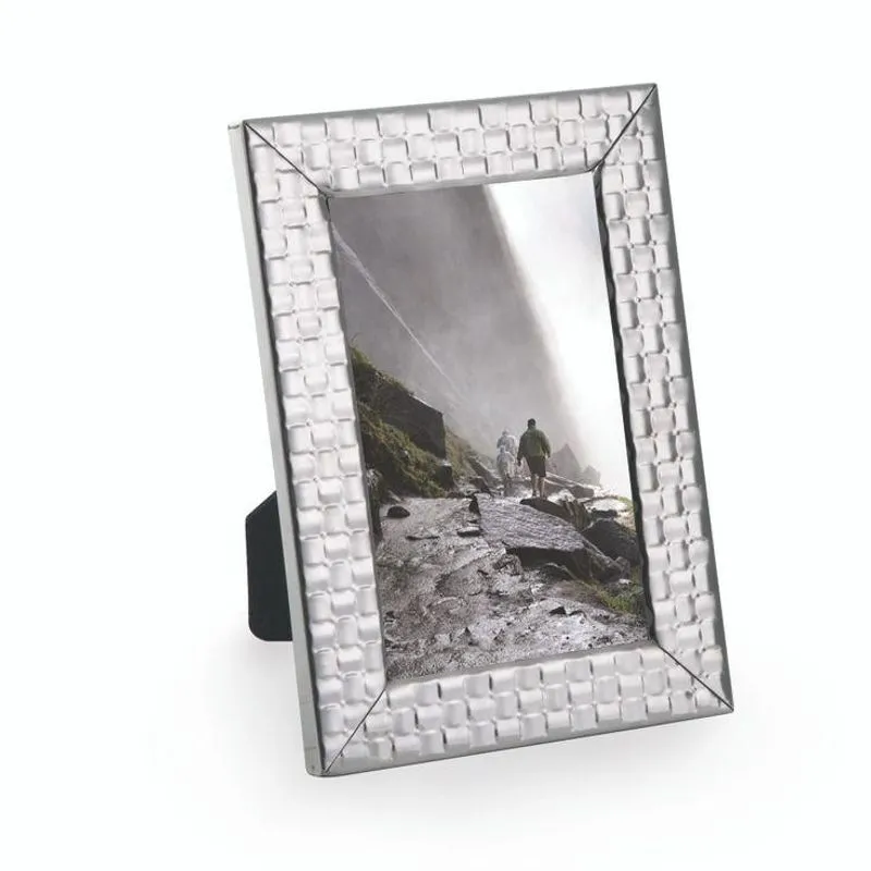 Porta Retrato Square Prateado 10x15 Cm - Mimo Style - Mf16