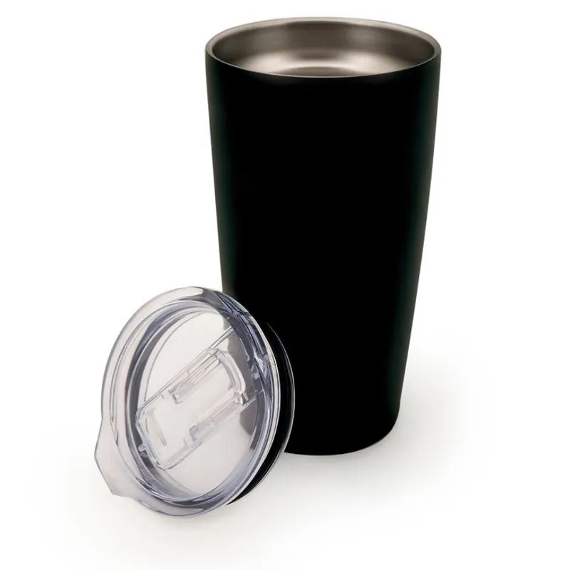 Copo Térmico Inox Black Parede Dupla com Tampa 590 ml - Mimo Style - AJ20036