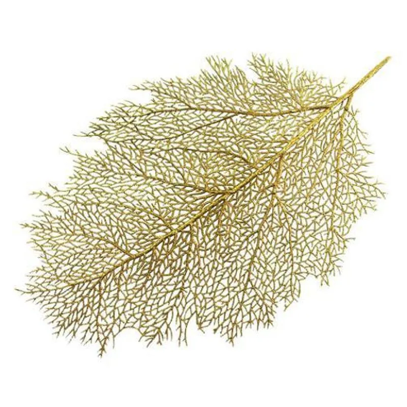Peça Lugar Americano Leaf Dourado (ja20181) - Mimo Style