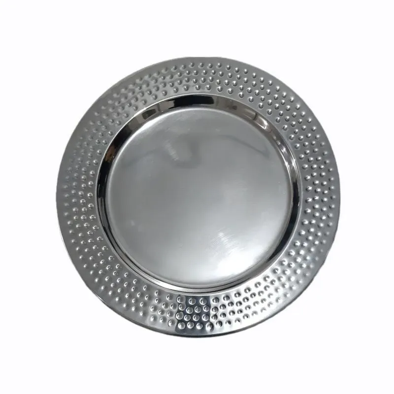 Sousplat Em Inox Martelado 7417 - Mimo Style