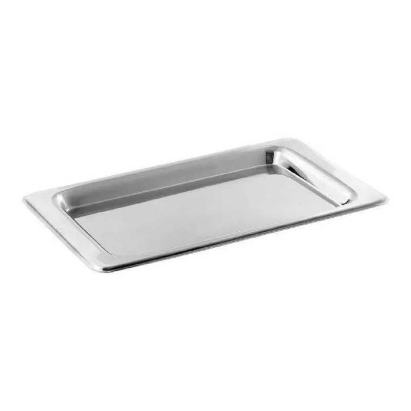 Bandeja em aço Inox Mimo Style Linha Delhi Retangular Sem Alça 38cm