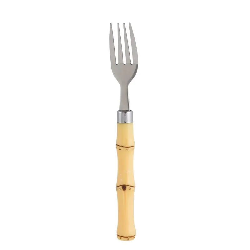 Jogo Com 6 Garfos De Sobremesa Bambu Asper 18 Cm - Mimo Style - Atj05gs