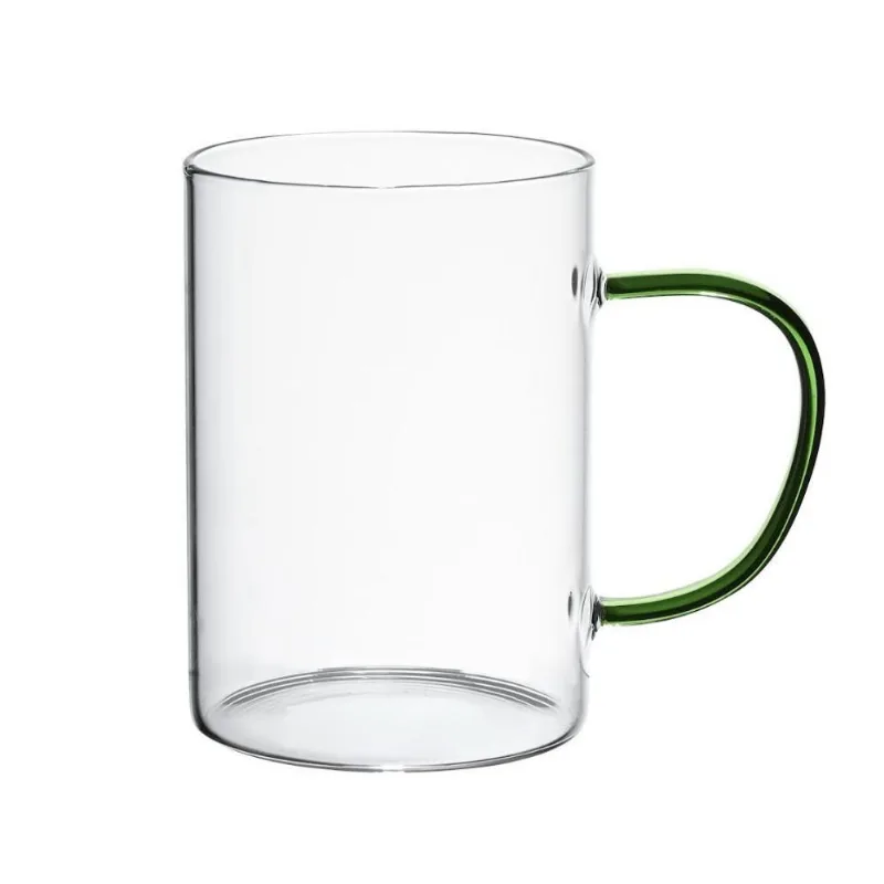 Caneca Vidro Boro Com Alça Verde 200 Ml Mimo Style Tc22129