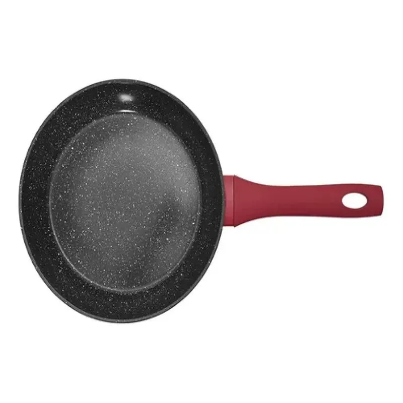 Frigideira Cerâmica Antiaderente 24cm Mimo Style Linha Rubi Cook Para Fogão Indução Panela De Aluminio Multiuso