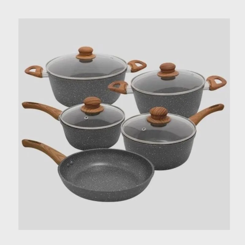 Conjunto 5 Panelas Style Cook Grafito Indução Fundo Triplo