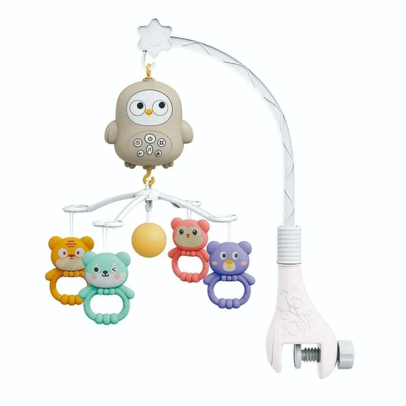 Mobile Musical Bichinhos Com Canção De Ninar Zippy Rotação Dormir Soneca Bebê Infantil Berços