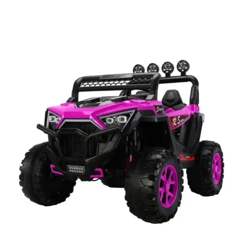 Carro Elétrico Infantil Utv 4x4 Rosa 12v Com Controle Zippy