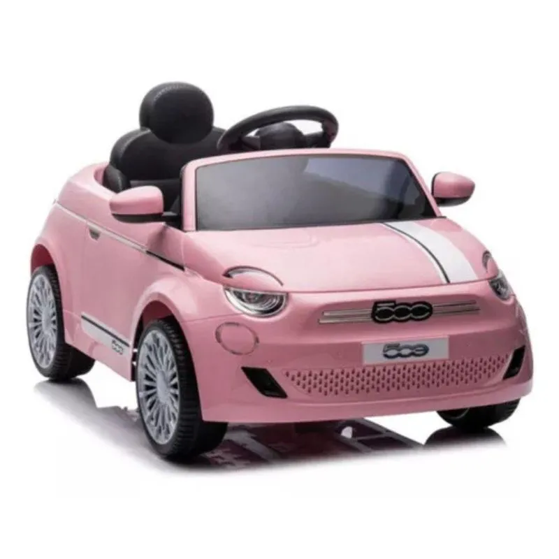 Carro Elétrico Infantil Rosa Fiat 500 Controle Remoto 12v