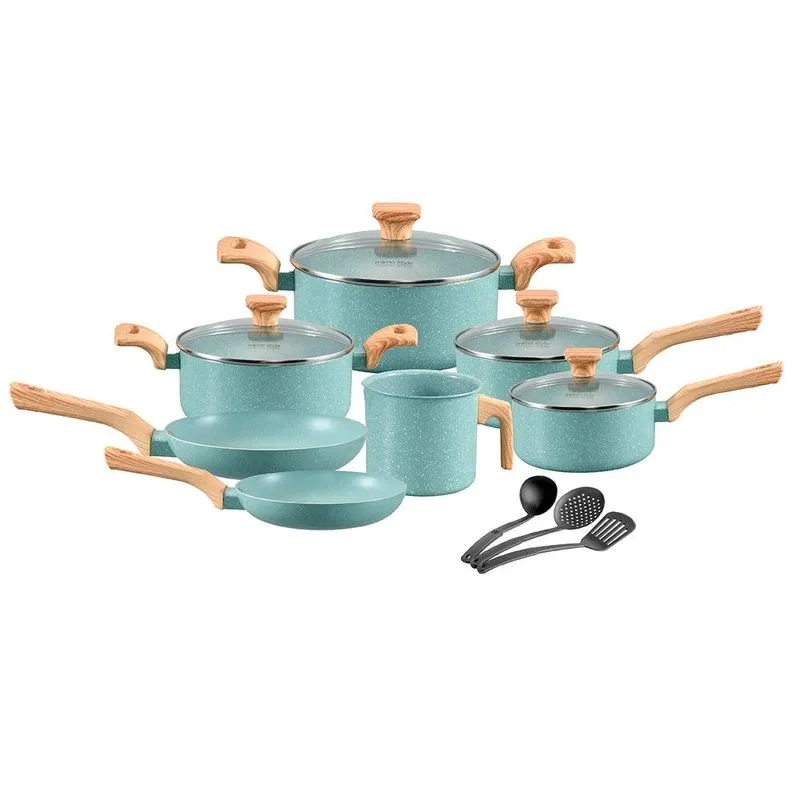 Jogo De Panelas Com 10 Peças Mimo Style Pratic Cook Verde Ag