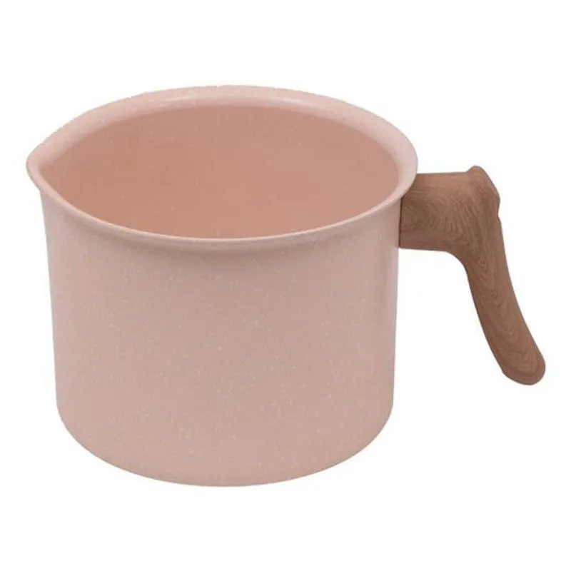 Leiteira Rosa 14cm Indução Alumínio Cerâmico 4mm Style Cook