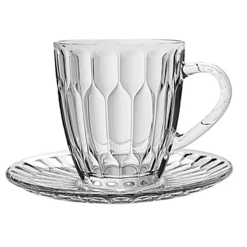 Xícara de Café c/ Pires Clear Majestic - Mimo Style UNICA