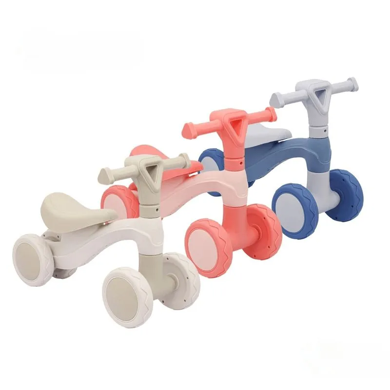 Bicicleta Andador Equilíbrio Sem Pedal 4 Roda Zippy Toys Rosa