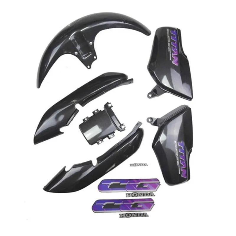 Kit Carenagem Cg Titan 125 1995 Cinza Com Adesivo