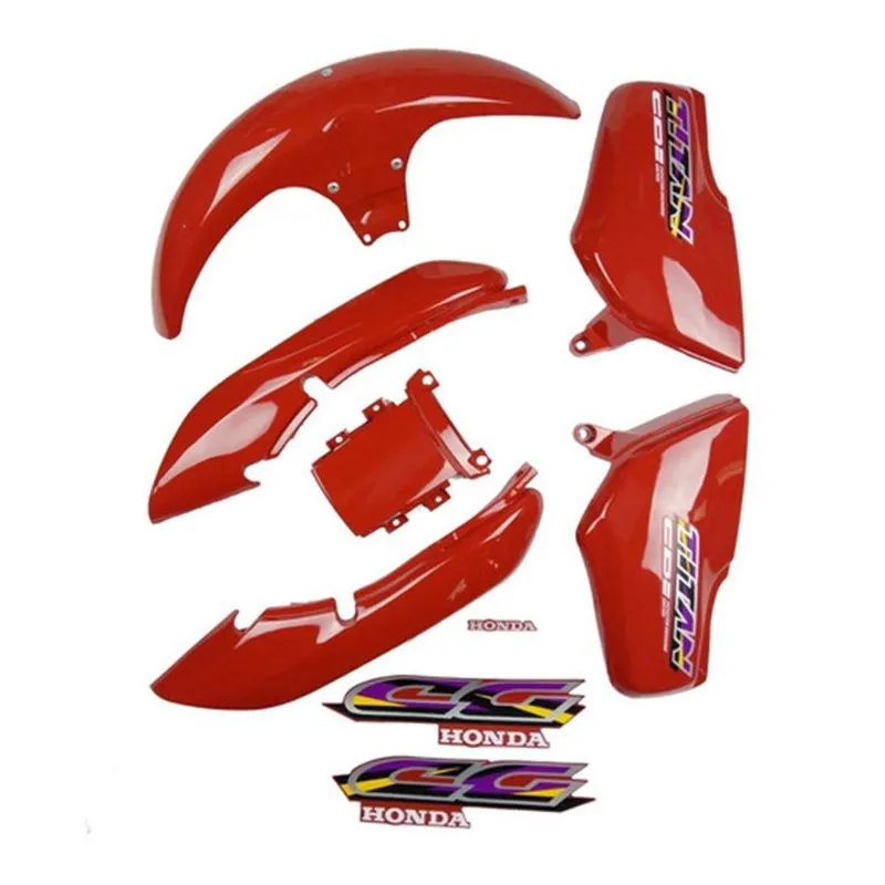 Kit Carenagem Cg Titan 1997 Vermelha Com Adesivo