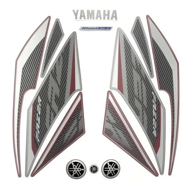 Kit Adesivos Ys250 Fazer 2017 Flex Vermelho