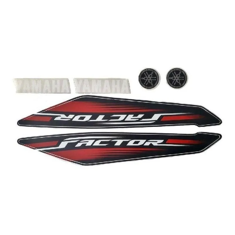 Kit Adesivos Ybr125i Factor 2017 A 2018 Vermelho