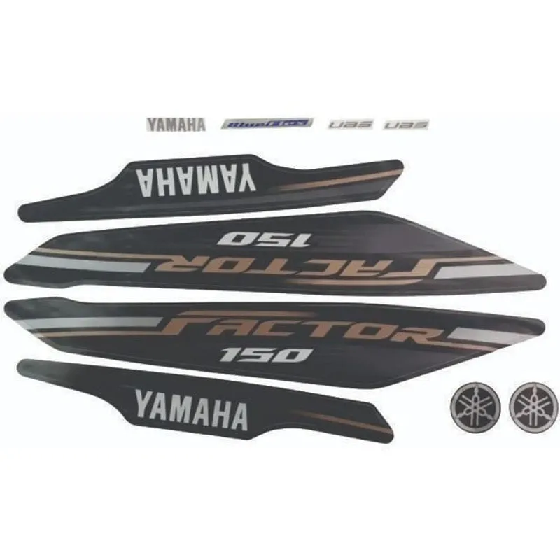 Kit Adesivos Ybr150 Factor 2019 Preto