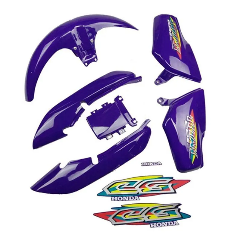 Kit Carenagem Cg Titan 125 1999 Azul Com Adesivo