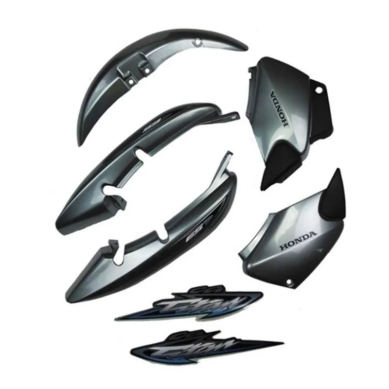 Kit Carenagem Cg Titan 125 2003 Es Prata Com Adesivo