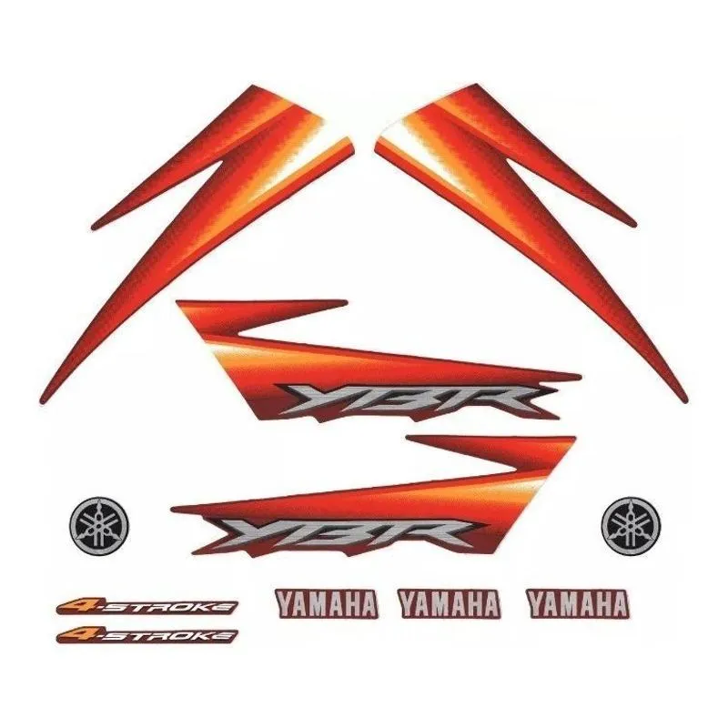 Kit Adesivos Ybr125 2005 Vermelho