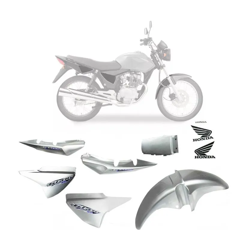 Kit Carenagem Cg Titan 150 Prata Es 2006 Com Adesivo