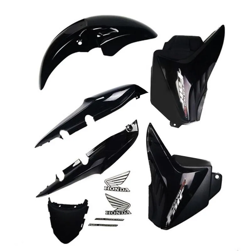 Kit Carenagem Cg Fan 150 2010 Esi Preta Com Adesivos