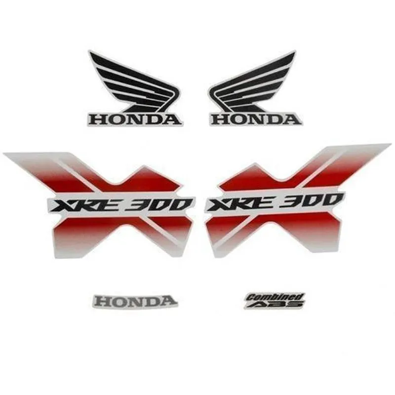 Kit Jogo Adesivo Faixa Honda Xre 300 2013 Branca - 1120