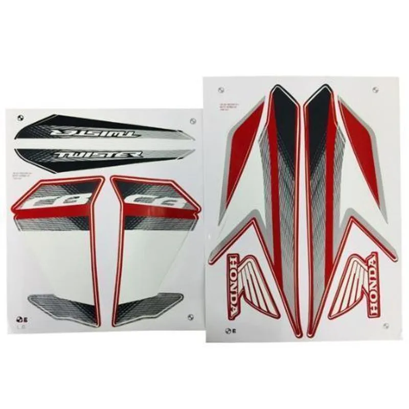 Kit Jogo Adesivo Faixa Cb 250 F Twister 2017 Vermelha - 1231
