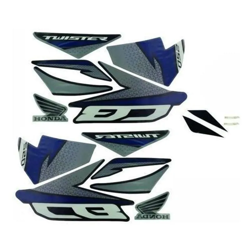 Kit Jogo Adesivo Faixa Cb 250 F Twister 2019 Prata - 1279