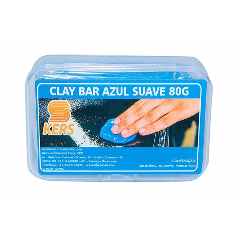 Clay Bar Suave Azul 80g - Kers