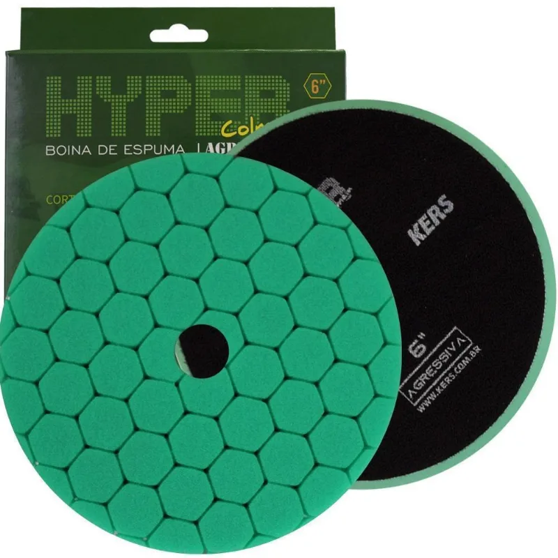 Boina De Espuma Verde Agressiva Corte Hyper 6 Polegadas Kers