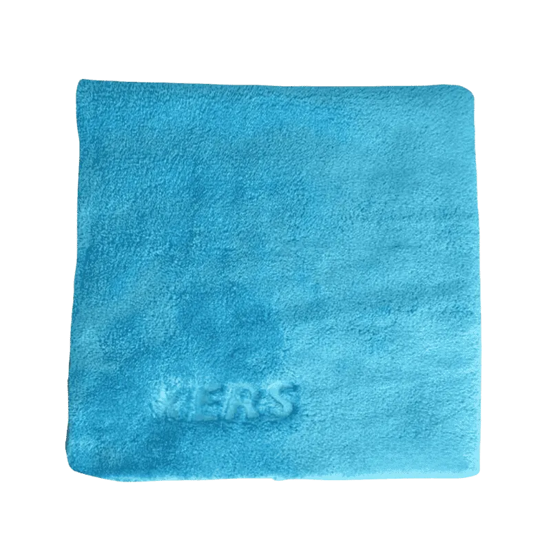 Flanela de Microfibra Coral Fleece Azul 40x40cm 550GSM sem Borda Kers