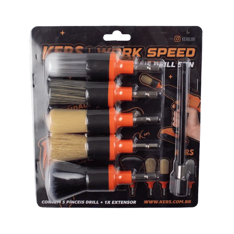 Kit de Pincéis Drill Work Speed 5 Peças Kers