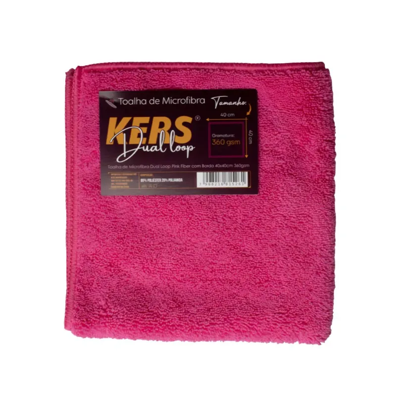 MICROFIBRA DUAL LOOP PINK 40X40CM 360GSM KERS