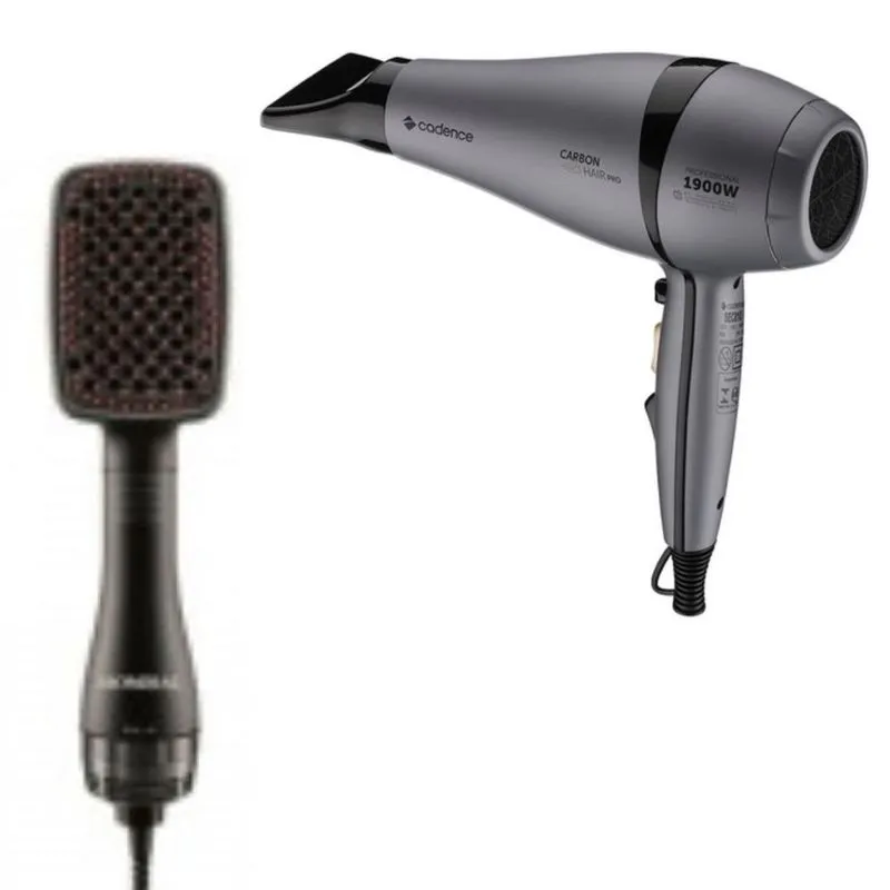 Escova Alisadora Mondial 110V e Secador Cadence CARBON 110V