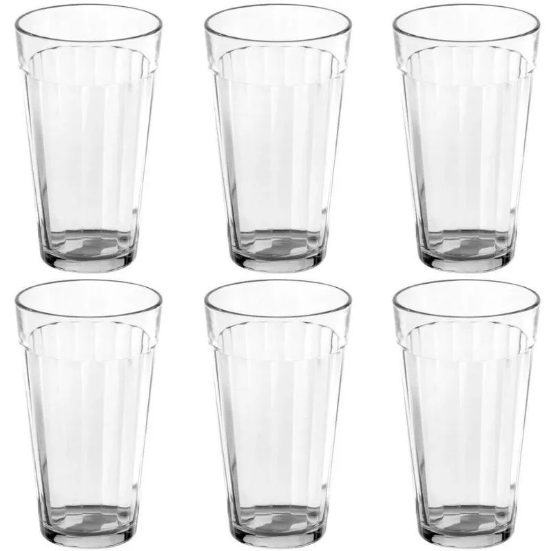 Conjunto 6 Copos Americano De Vidro Long Drink 450Ml Nadir