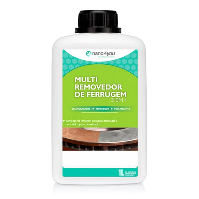 Removedor De Ferrugem Metais Fácil Limpeza Oxidação 1 Litro